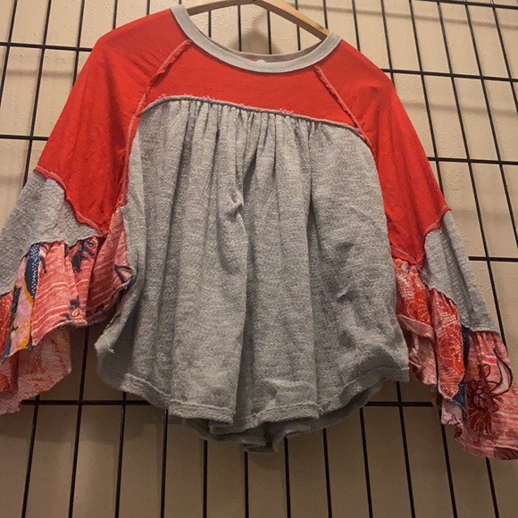 Free People Patchwork Dolman Top - Picture 2 of 3